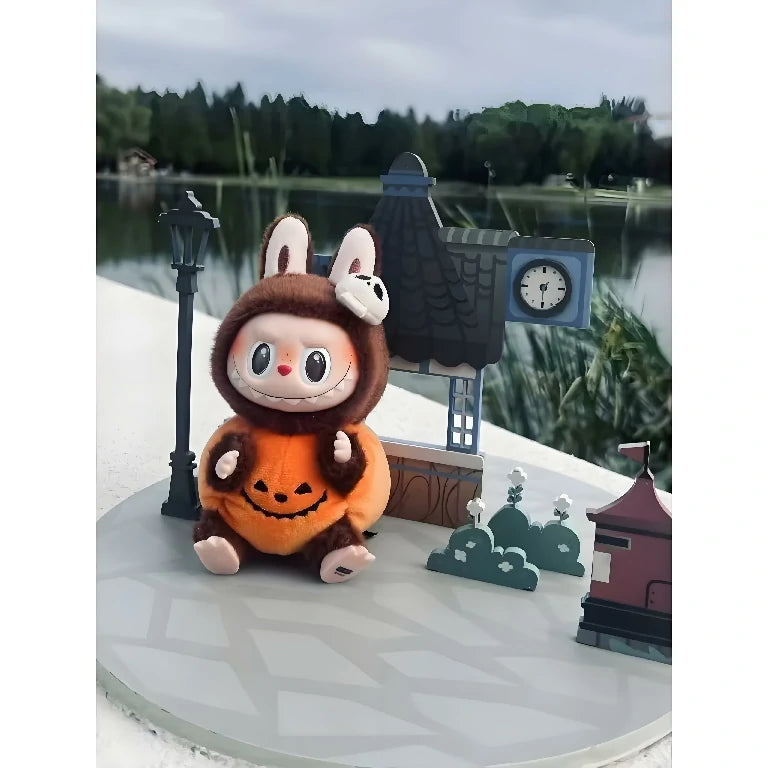 Pumpkin Labubu Happy Halloween Party Series- Sitting Pumpkin Vinyl Plush Pendant Pre-Order