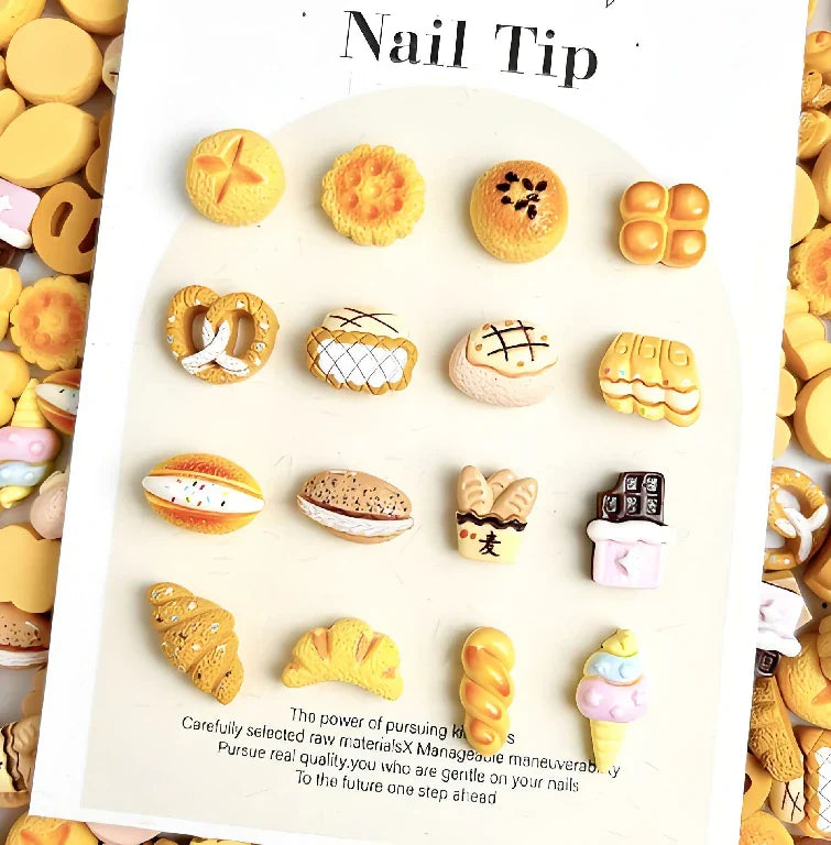 Food nails charm mix