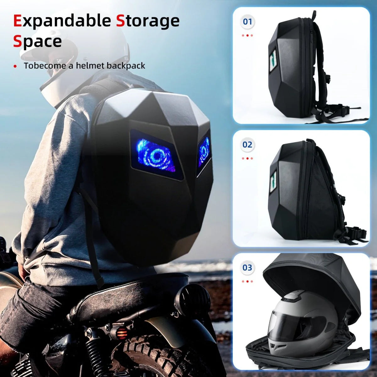 The FUNDrive™- LED Motorcycle Backpack